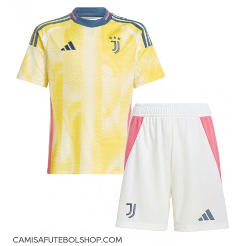 Camisa de time de futebol Juventus Replicas 2º Equipamento Infantil 2024-25 Manga Curta (+ Calças curtas)